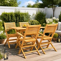 Outdoor Teak Wood Dining Set for Family Gatherings