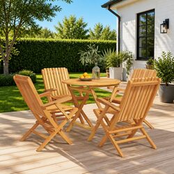 Outdoor Dining Set with 4 Chairs - Perfect for Family Gatherings