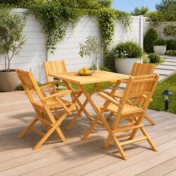 Enhance Your Outdoor Space with This 5 Piece Dining Set