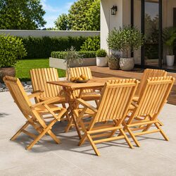 Enhance Your Outdoor Space with 6 Folding Teak Chairs