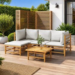 Transform Your Outdoor Space with a Bamboo Lounge Set