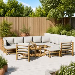 Transform Your Outdoor Space with a 12 Piece Bamboo Lounge Set