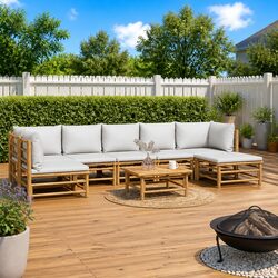 Enhance Your Outdoor Space with This 8-Piece Lounge Set