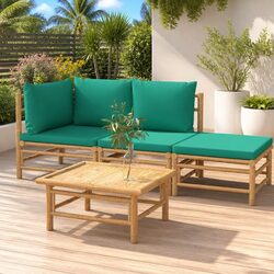 Enhance Your Outdoor Space with a 4 Piece Bamboo Lounge Set