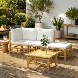Stylish 4-Piece Outdoor Lounge Furniture Set