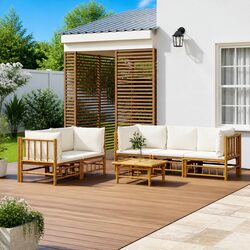 Outdoor Bamboo Lounge Set for Relaxation and Style