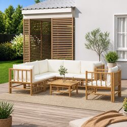 Transform Your Outdoor Space with This 7-Piece Lounge Set
