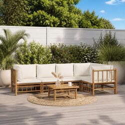 Transform Your Patio with 6 Piece Bamboo Lounge Set