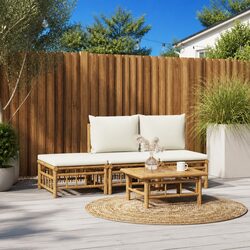 Enhance Your Outdoor Area with 4-Piece Lounge Set