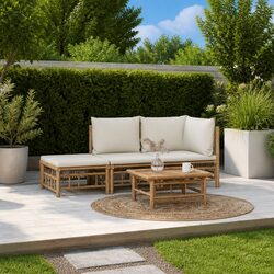 Upgrade Your Outdoor Area with This Bamboo Lounge Set