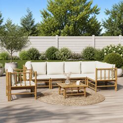 Elegant 7 Piece Modular Outdoor Lounge Set with Cushions