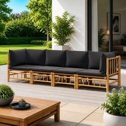 Transform Your Outdoor Space with This Bamboo Lounge Set