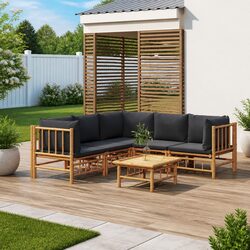 Elevate Your Outdoor Space with a 6-Piece Bamboo Lounge Set