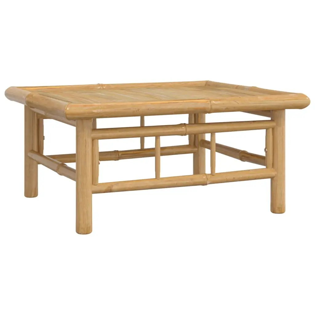 Bamboo Garden Lounge Set 6 Pieces Outdoor Furniture with Cushions Brown