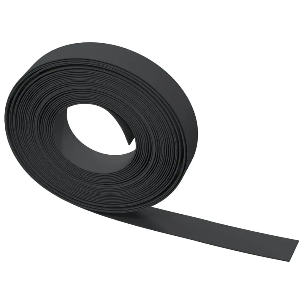 Garden Edging Borders 10m Flexible Black Lawn Edge Strips 3 Pieces Outdoor