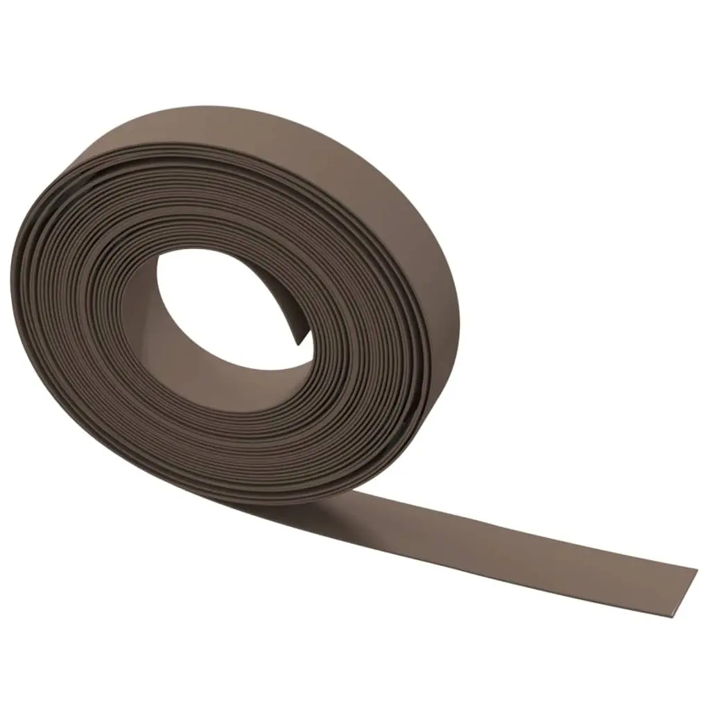 Garden Border Edging 2 pcs Brown Flexible Lawn Edge 10 m Outdoor Landscaping