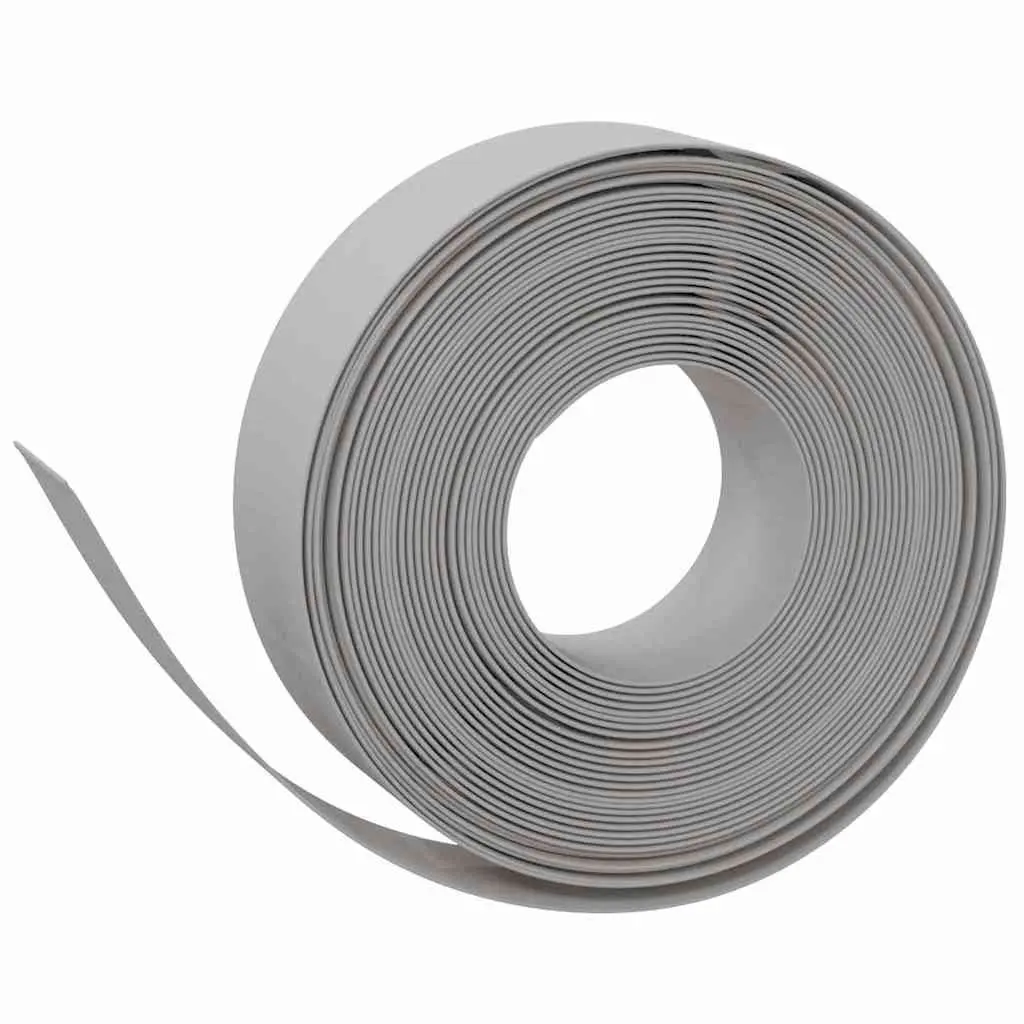 Garden Edging Borders 10 m Flexible UV Resistant Grey Lawn Edging Strips 4 Pieces