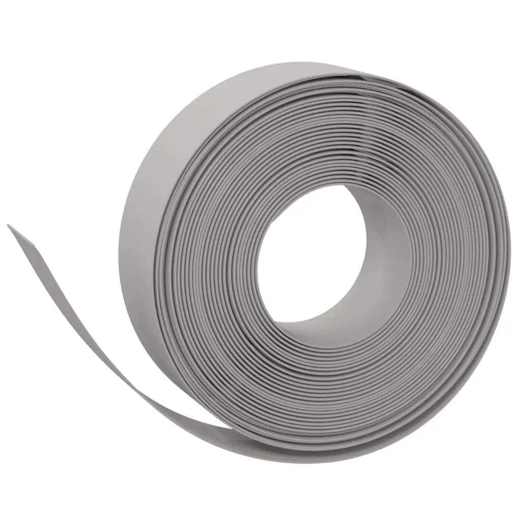 Garden Edging Borders 10 m Flexible Polyethylene Grey 5 Pieces