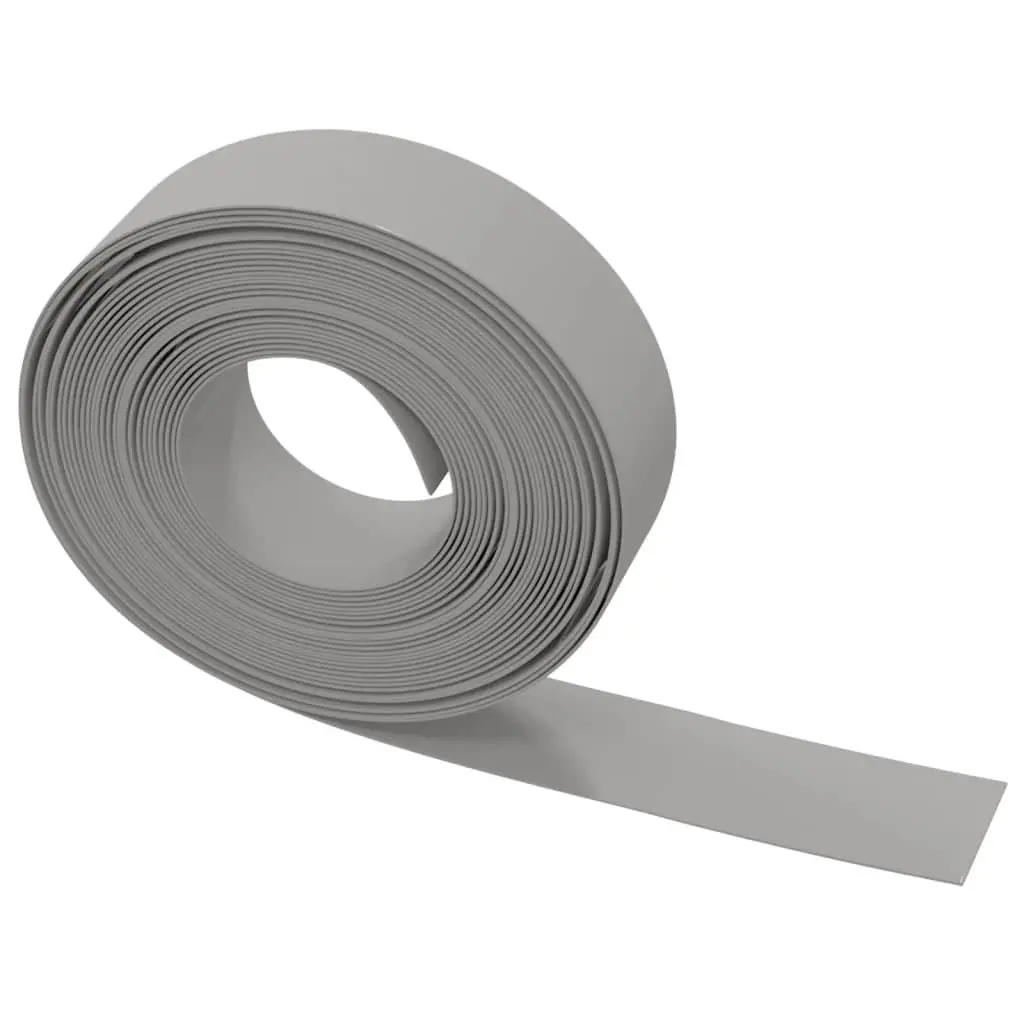 Garden Edging Borders 10 m Flexible Polyethylene Grey 5 Pieces