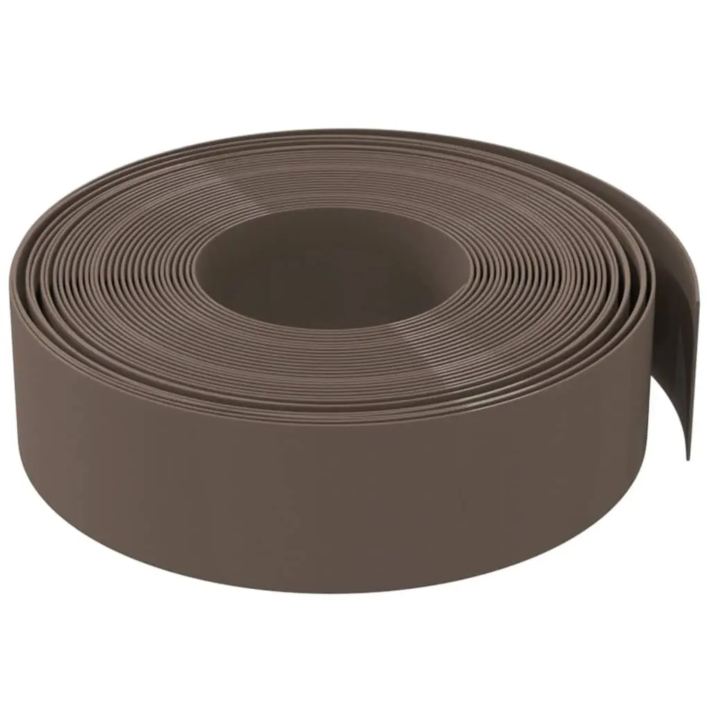 Garden Edging Border 10m Flexible Brown Outdoor Flower Bed 5 Pieces