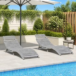 Stylish Grey Outdoor Sun Loungers for Relaxation