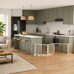 Enhance Your Home with a Brown Foldable Dog Gate
