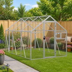 Elegant Silver Aviary for Birds - Spacious Design