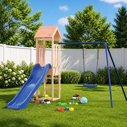 Transform Your Backyard with This Wooden Playset