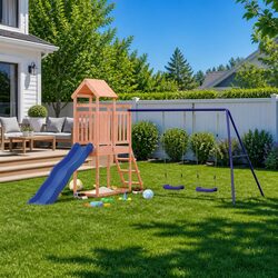 Create a Fun Backyard with Our Solid Wood Playset