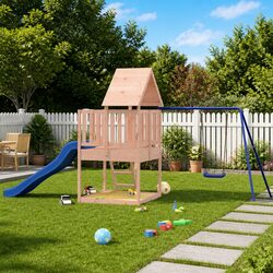 Wooden Playset for Outdoor Fun with Swing and Sandbox