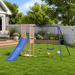 Enhance Your Backyard with This Wooden Playset