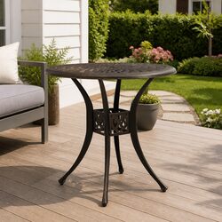 Outdoor Brown Square Aluminium Table for Gatherings 78x78x72cm