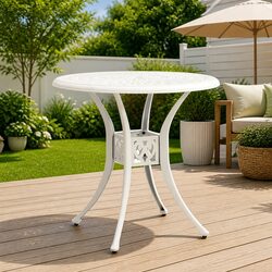 Enhance Your Outdoor Space with a Stylish White Garden Table