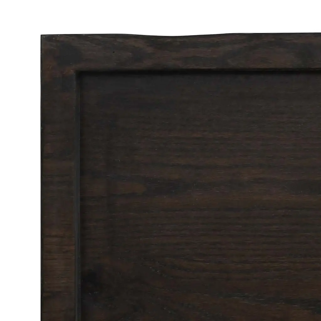 Bathroom Countertop Dark Brown Treated Solid Wood 120x50x4cm Vanity Top