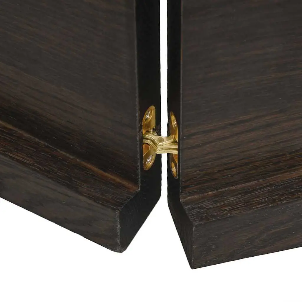Solid Wood Bathroom Countertop 120 x 60 cm Handmade Live Edge Dark Brown Oak Vanity Top