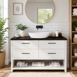 Dark Brown Bathroom Countertop