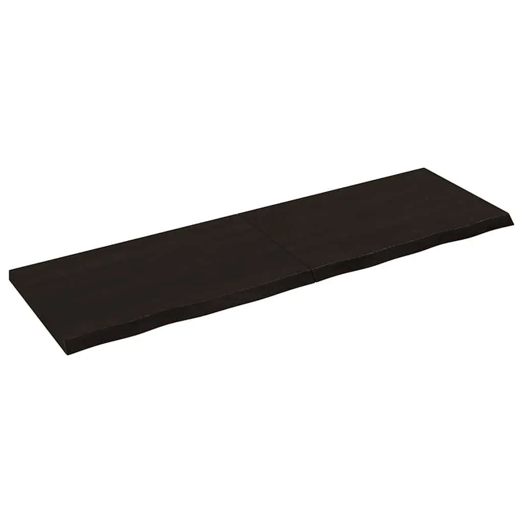 Bathroom Countertop 160x50x4 cm Solid Oak Dark Brown Folding Vanity Top