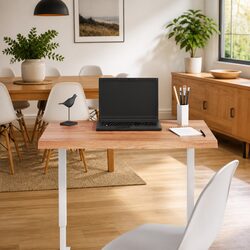 Light Brown Solid Oak Table Top for Home Upgrade 80x50x4cm