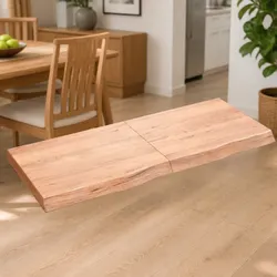 Solid Oak Wood Table Top Brown Treated Folding Live Edge Replacement DIY