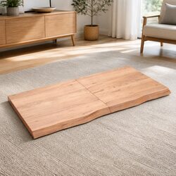 Folding Solid Oak Wood Table Top in Light Brown 120x60cm