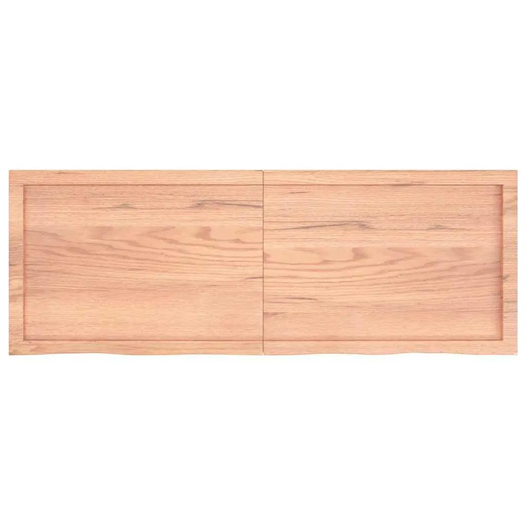 Solid Oak Wood Table Top Brown 140x50x6 cm Treated Folding Replacement Board
