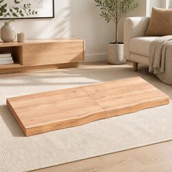 Natural Brown Solid Oak Table Top Replacement 140x60x6 cm
