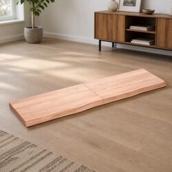 Elegant Brown Oak Wood Table Top 180x50x6 cm for Any Space