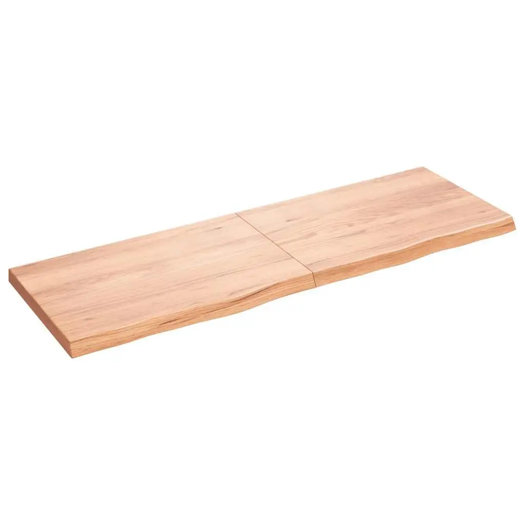 Solid Oak Wood Table Top 180x60 cm Folding Live Edge Varnished