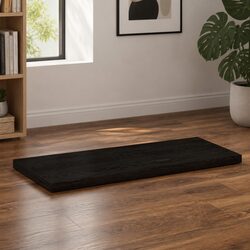 Handcrafted Solid Oak Table Top 80x40x4 cm Dark Brown Finish