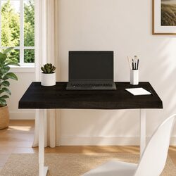 Dark Brown Solid Oak Table Top 80x60x4 cm