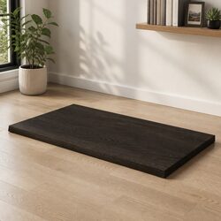 Handcrafted Solid Oak Table Top 100x50cm in Dark Brown