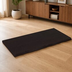 Handcrafted Solid Oak Wood Table Top 120x60cm in Dark Brown