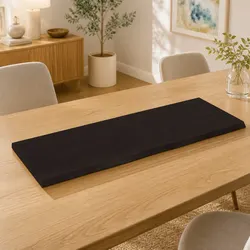 Solid Oak Wood Table Top Dark Brown 140x50cm Treated Handmade Live Edge