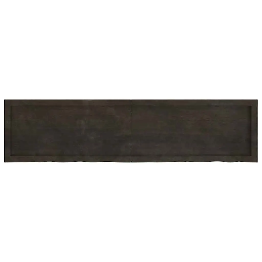 Solid Oak Wood Table Top Dark Brown 160x40cm Replacement Board Folding